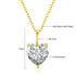 14K Gold Necklaces for Women Heart Cut VVS1 1ct 2ct 3ct Moissanite Diamond Au585 Pendant Engagement Luxury Designer Jewelry