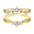 Newshe 925 Sterling Silver Multi-color Guard Ring Enhancers for Women Crown Engagement AAAAA CZ Exquisite Wedding Band Jewelry