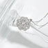 New Fashion Round Rotatable Dance Zircon Pendant Necklaces Women 925 Sterling Silver Jewelry Rhinestone CZ Choker Free Delivery