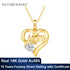 Mom Love Heart Shape 14K Gold Pendant for Women k gold Au585 Necklace Moissanite Jewelry Mother's Day Gifts with Certificate