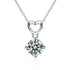 New Fashion 925 Sterling Silver Jewelry Round Zircon Pendants Necklaces Women Fine Semi Rhinestone Circle Clavicle Chain Choker