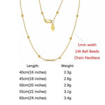 VIXONNA 925 Sterling Silver Satellite Necklace - Minimalist Ball Chain