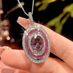 925 Sterling Silver Necklace Clavicle Chain Sparkling Zircon Teardrop Women's Pendant Necklace Birthday Party Gift Jewelry Gift