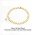 Rinntin 18K Gold Over 925 Sterling Silver 3mm Italian Cuban Chain Bracelet for Women Men Trendy Silver Bracelet Jewelry SB123