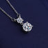New Fashion 925 Sterling Silver Jewelry Round Zircon Pendants Necklaces Women Fine Semi Rhinestone Circle Clavicle Chain Choker