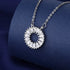 925 Sterling Silver Necklace For Women Round Pendent Sparkling Pave CZ Necklace Fashion Anniversary Birthday Jewelry Gifts