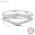 Newshe Full Moissanite 925 Sterling Silver Enhancers Wedding Band for Women Engagement Ring Size 5-12