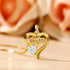 Mom Love Heart Shape 14K Gold Pendant for Women k gold Au585 Necklace Moissanite Jewelry Mother's Day Gifts with Certificate