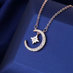 925 Sterling Silver Necklace For Women Round Pendent Sparkling Pave CZ Necklace Fashion Anniversary Birthday Jewelry Gifts