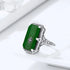 Unique 925 Sterling Silver Ring for Woman Simulated Emerald Vintage Filigree Persian Design Femal Elegant Rings Hand Made