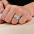 Newshe Certified Moissanite Ring D Color VVS1 Inlay Men's Wedding Band White gold plated Designed Fashion Jewelry