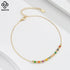 Rinntin Elegant 925 Sterling Silver Colorful Chain Anklet with Bead Zircon for Women Summer Foot Chains Jewelry SA94