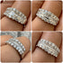 Newshe Certified Moissanite Wedding Ring for Women 925 Sterling Silver Promise Engagement Rings Round Emerald Cut
