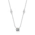 1CT Brilliant cut Moissanite Necklace for Women Solitaire Pendant Luxury Female Neck Chain 925 Sterling Silver 100%