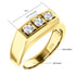 Thick 925 Sterling Silver Original Ring Moissanite Diamond Rings For Men Certified 18K Gold Plated Luxury Wedding Jewelry Gifts