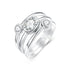 Real Silver 925 Ring For Women Mystic Rainbow Topaz Gemstone Ring Creative Statement Fashion Jewelry Wholesale Christmas Gifts