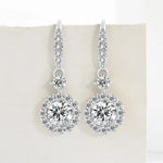 1CT Full Moissanite Heart Earrings For Women Girls DVVS1 925 Sterling Silver Sparkling Engagement Jewelry High Quality
