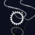 New Fashion 925 Sterling Silver Jewelry Round Zircon Pendants Necklaces Women Fine Semi Rhinestone Circle Clavicle Chain Choker