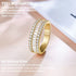 Newshe D VVS1 GRA Certified Moissanite Rings for Women Solid 925 Sterling Silver Yellow Gold Color Wedding Engagement Ring