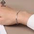 Rinntin 925 Sterling Silver 2.8mm Flat Mesh Chain Bracelets Hight-Quality Bangle Chain Simple Women Men Daily Accessories SB216