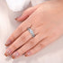 Newshe 2 Pcs Wedding Ring Set 925 Sterling Silver Moissanite Certified Princess Pear Cut Engagement Rings for Women Fine Jewelry