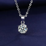 925 Sterling Silver Necklace For Women Round Pendent Sparkling Pave CZ Necklace Fashion Anniversary Birthday Jewelry Gifts