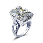 925 Sterling Silver ring Amber Square For Women Bridal Wedding Gemstone Rings Enagement Party Fine Jewelry High Quality