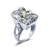 925 Sterling Silver ring Amber Square For Women Bridal Wedding Gemstone Rings Enagement Party Fine Jewelry High Quality