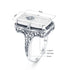 Unique 925 Sterling Silver Ring for Woman Simulated Emerald Vintage Filigree Persian Design Femal Elegant Rings Hand Made