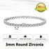 Rinntin Genuine 925 Sterling Silver Tennis Chain Bracelet Handmade High-end Luxury Hand Chain for Men Women Jewelry Gift SB128