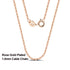 Rinntin 925 Sterling Silver Cable Link Chain Necklace for Women 45cm/50cm/55cm Simple Women's Neck Chain Silver Jewelry SC06