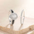 Newshe Pear Shaped Black White Engagement Ring Wedding Band for Women 2 Pieces Set 925 Silver Cubic Zircons Bridal Jewelry