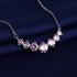 New Fashion 925 Sterling Silver Jewelry Round Zircon Pendants Necklaces Women Fine Semi Rhinestone Circle Clavicle Chain Choker