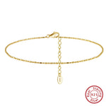 Rinntin 925 Sterling Silver Fish Lips Chain Anklet for Women Fashion Foot Bracelet Summer Sexy Silver Ankle Straps Jewelry SA33