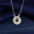 925 Sterling Silver Necklace For Women Round Pendent Sparkling Pave CZ Necklace Fashion Anniversary Birthday Jewelry Gifts N755