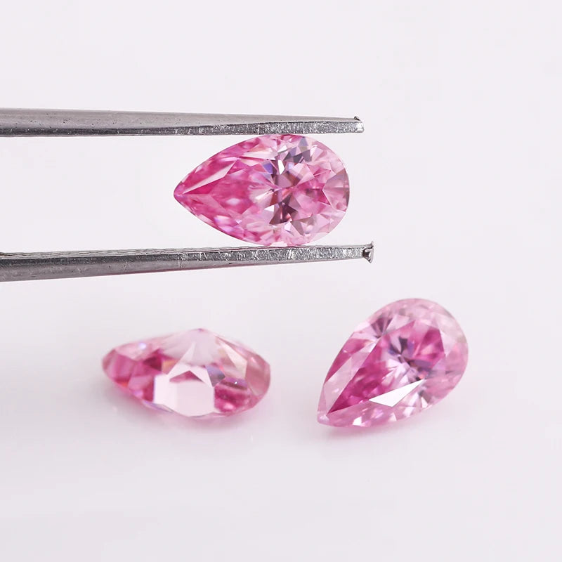 Real Pink VVS1 D Color Moissanite Loose Stones 0.5ct-5ct Gemstone Pass Diamond Tester with GRA Certificate for DIY Fine Jewelry