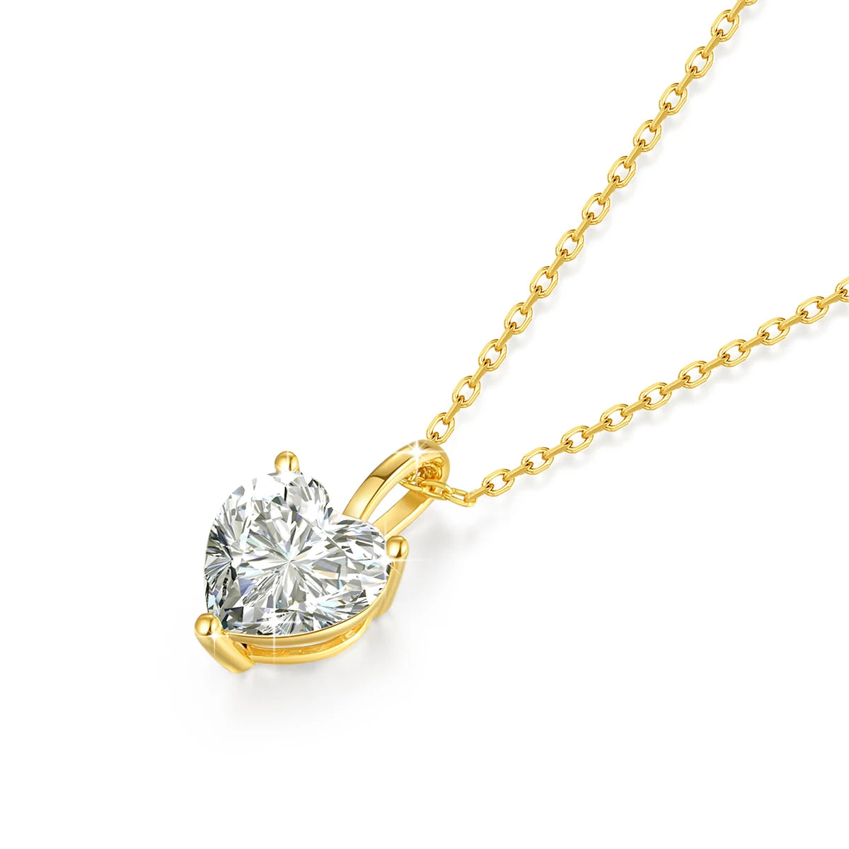 14K Gold Necklaces for Women Heart Cut VVS1 1ct 2ct 3ct Moissanite Diamond Au585 Pendant Engagement Luxury Designer Jewelry