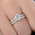 Newshe Certified Moissanite Wedding Ring Set for Women 925 Sterling Sliver 2Ct Brilliant Round Cut Luxury Engagement Rings