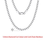 Rinntin 925 Sterling Silver Italian 2.6/3.7/5.0mm Flat Mariner Chain Necklace for Women Men Fashion Neck Chain Jewelry SC78