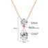 Trendy Lovers' Real 14k Gold Necklace Pear Cut Moissanite Diamond 3 Carat 7*11mm Wedding K gold Jewelery for Women Certified