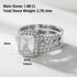 Newshe Solid 925 Sterling Silver Moissanite /AAAAA Zircon Wedding Rings Set for Women Engagement Ring Detachable Guard Bands