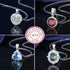 925 Sterling Silver Necklace For Women Round Pendent Sparkling Pave CZ Necklace Fashion Anniversary Birthday Jewelry Gifts