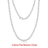 Rinntin 925 Sterling Silver Italian 2.6/3.7/5.0mm Flat Mariner Chain Necklace for Women Men Fashion Neck Chain Jewelry SC78