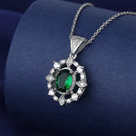 925 Sterling Silver Necklace For Women Round Pendent Sparkling Pave CZ Necklace Fashion Anniversary Birthday Jewelry Gifts