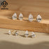 Rinntin Pear Shape 0.5-2CT Moissanite Earrings GRA Certified Shiny Diamond Ear Jewelry Solid 925 Silver Stud Earring Gift SMOE01