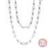 Rinntin Diamond Cut Paper Clip Necklace S925 Sterling Silver 14K 18K Gold Plated Stacked Necklaces PaperClip Collar Chain SC39