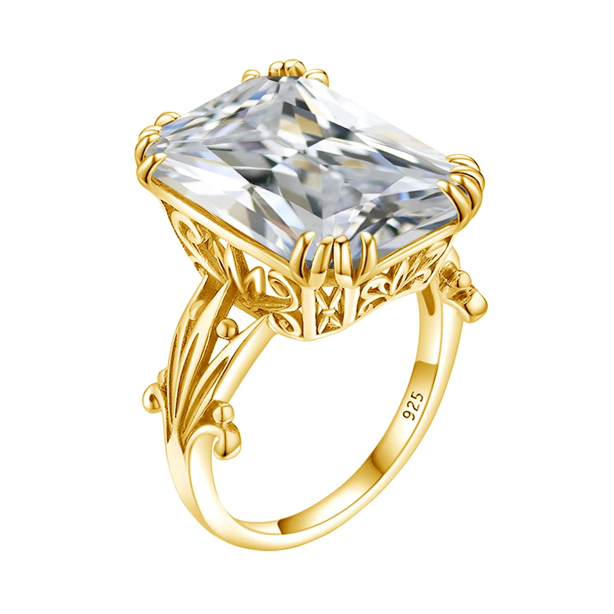 Unique 100% 925 Sterling Silver Aquamarine Ring For Women Vintage Filigree Persian Design Ring Anniversary Fine Jewelry Gifts