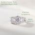 Newshe 3Pcs Wedding Engagement Ring Set for Women Simulated Diamond Round Pear Cut AAAAA CZ 925 Sterling Silver Fine Jewelry