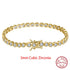 Rinntin Shiny Tennis Bracelet 925 Sterling Silver 1.5/2/3mm Clear Cubic Zirconia for Women Luxury Chain Bracelet Jewelry SB143