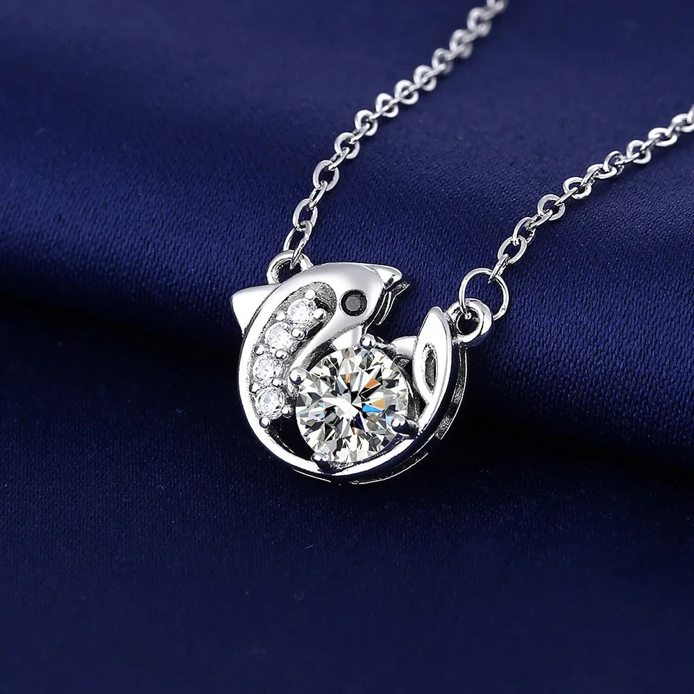 925 Sterling Silver Necklace For Women Round Pendent Sparkling Pave CZ Necklace Fashion Anniversary Birthday Jewelry Gifts N755